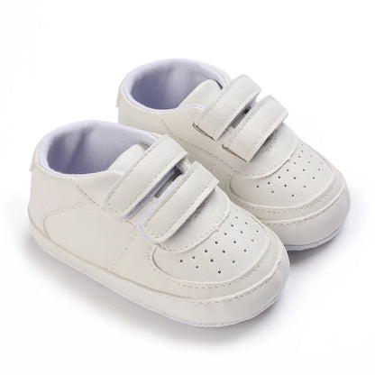 0-18 Months Infant Spring Shoe Newborn Infant Girls and Boys Recreational Baptism Non-Slip Walking Shoe White Soft-soled Sneaker