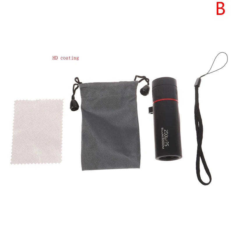 2000X25 HD Mini Monocular Telescope 30x25 Portable High-magnification Professional Outdoor Travel Camping Birdwatching Telescope