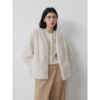 Louvre II Imported Simple Whole Mink Short Coat