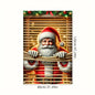 1pc Santa Claus Window Cover 2D Christmas New Year Decoration Indoor Outdoor Party Supplies Polyester Photo Background Cloth