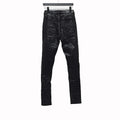 Owen Seak Men‘s  Oil wax Jeans Cotton Denim Slim Autumn Hole Pencil Trousers Designer luxury Pants
