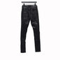 Owen Seak Men‘s  Oil wax Jeans Cotton Denim Slim Autumn Hole Pencil Trousers Designer luxury Pants
