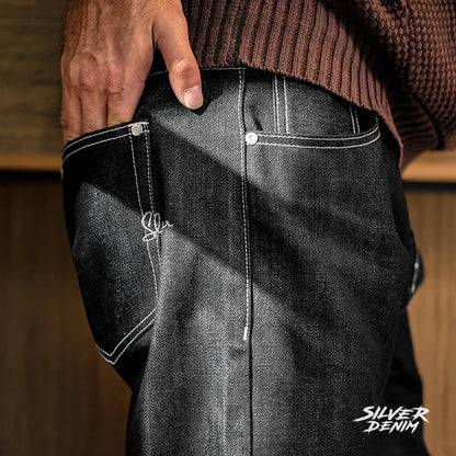 Maden Silver Denim Vintage Jeans for Men Amekaji Selvedge Raw Denim 13 Oz Straight Fit Pants 28 To 38 Men’s Clothing  New