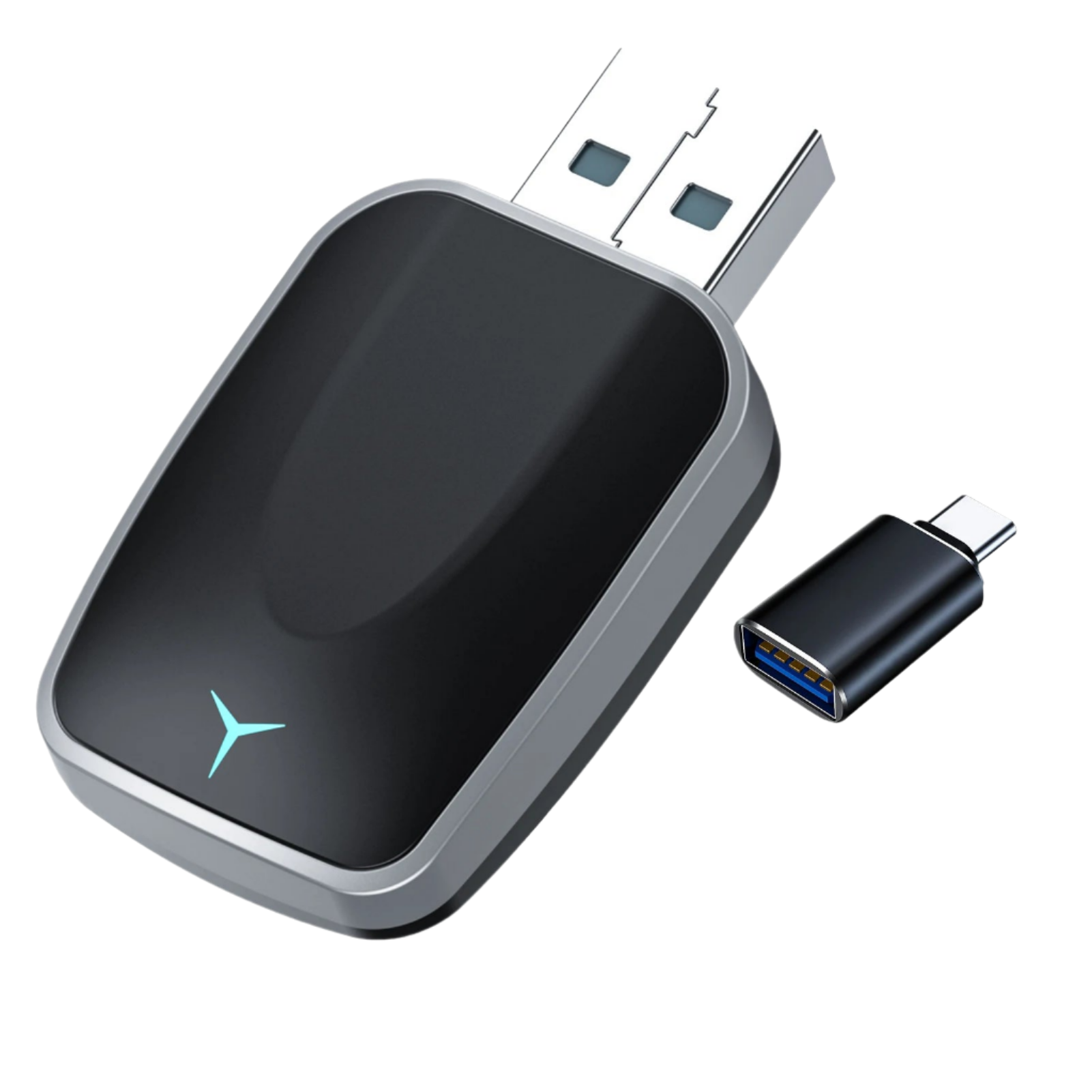 Adaptador NNEOBA CarPlay Android Auto con cable a inalámbrico, color negro