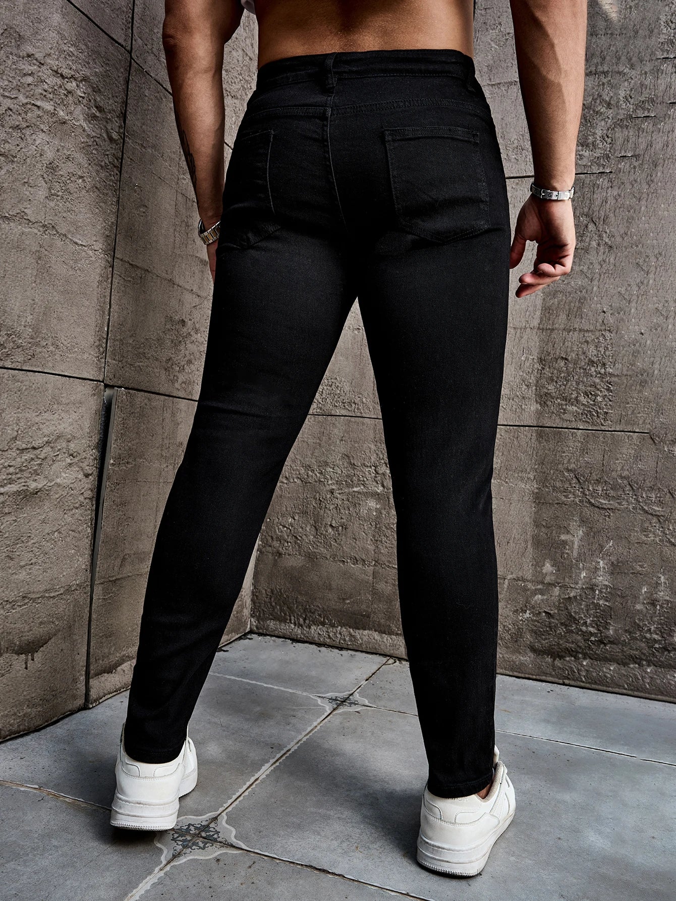 Men's skinny ripped jeans