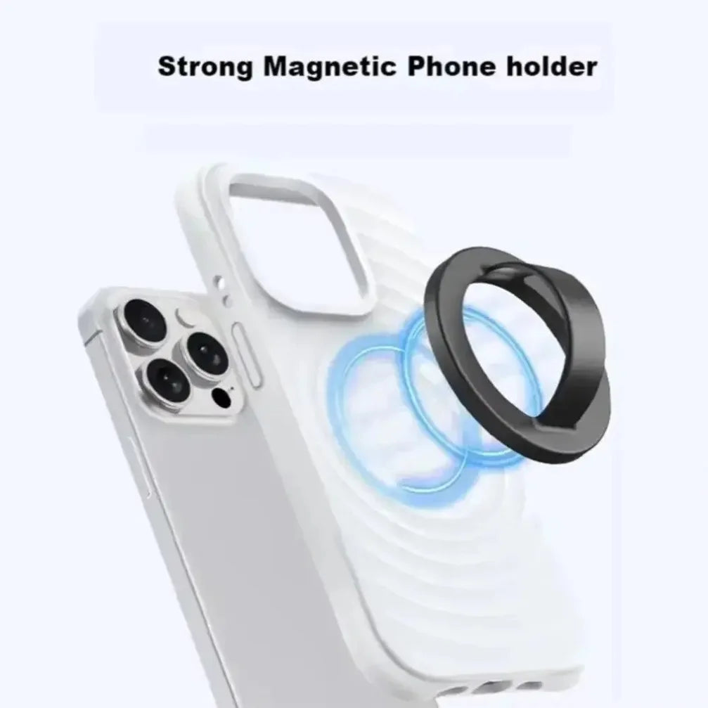 1PCS Phone Ring Holder Silicone Magnetic Phone Back Mount for Magsafe iPhone 16 15 14 13 12 Pro Max Smart Magnet Phone Cases
