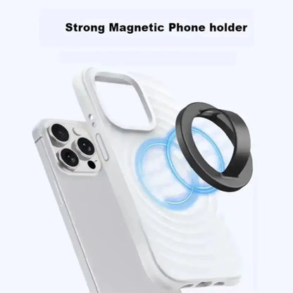 1PCS Phone Ring Holder Silicone Magnetic Phone Back Mount for Magsafe iPhone 16 15 14 13 12 Pro Max Smart Magnet Phone Cases
