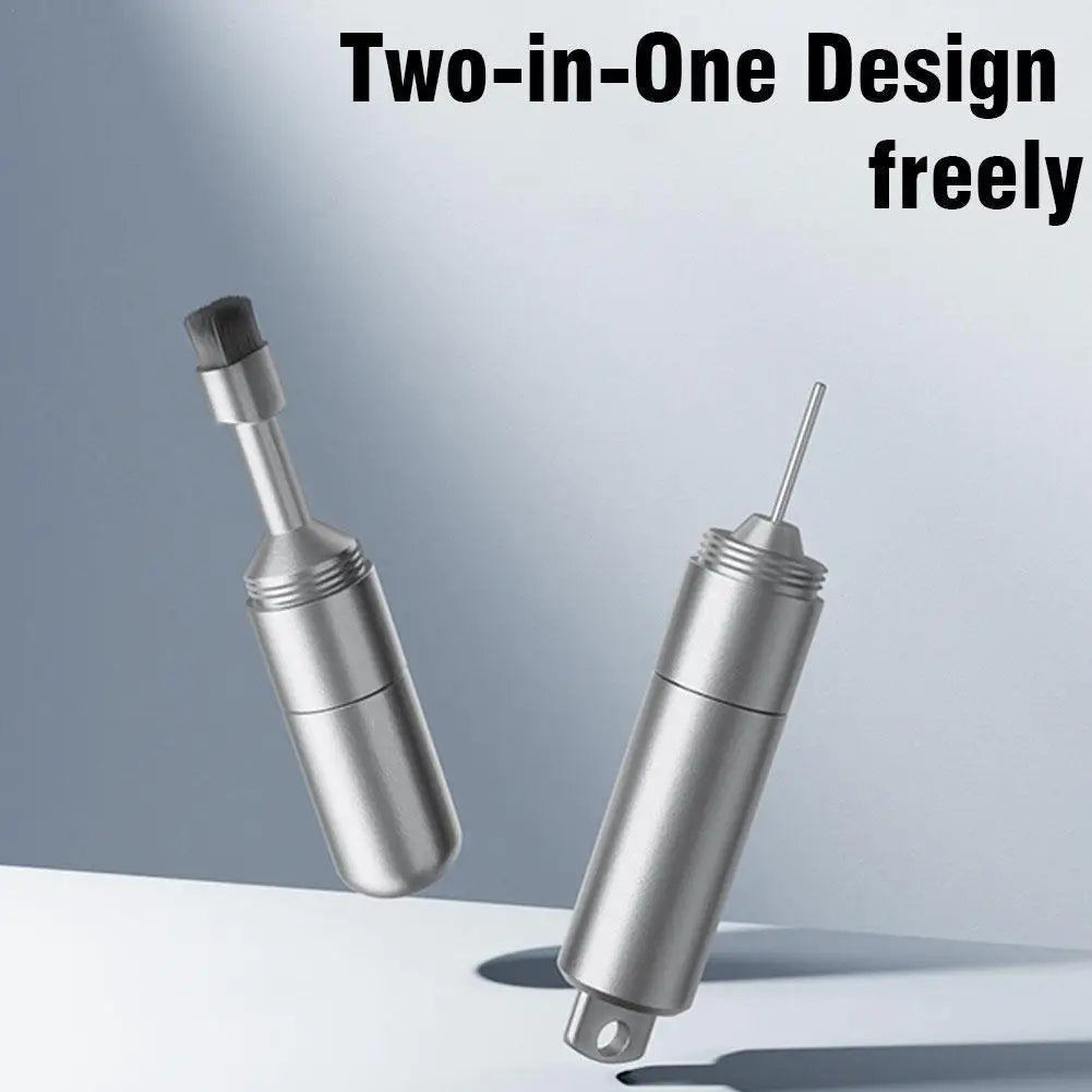 2-in-1 Keychain - Cleaning Brush + SIM Card Removal Pin Mobile Phone Card Pick-up Pin, Earphone Cleaning Pen For iPhone Airpods