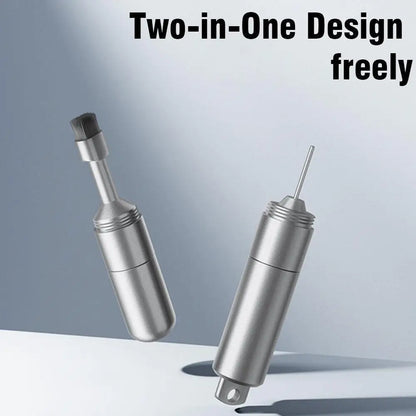 2-in-1 Keychain - Cleaning Brush + SIM Card Removal Pin Mobile Phone Card Pick-up Pin, Earphone Cleaning Pen For iPhone Airpods