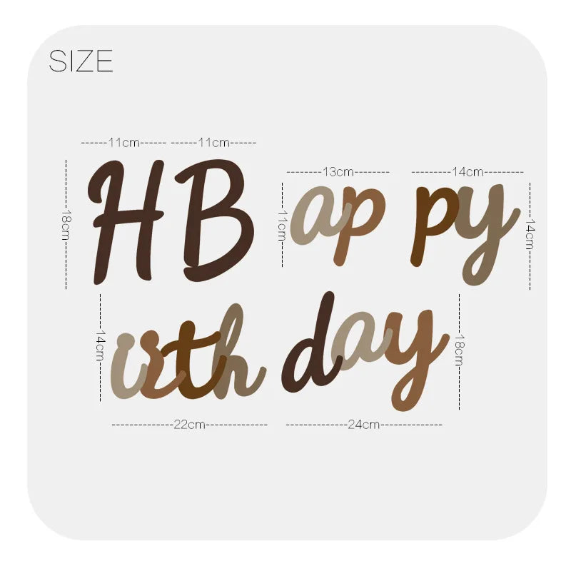 1Set 2.5M Cute Bear Garland Carton Happy Birthday Banners for Kids Bear Themed Birthday Party Decoration Supplies Room Decor