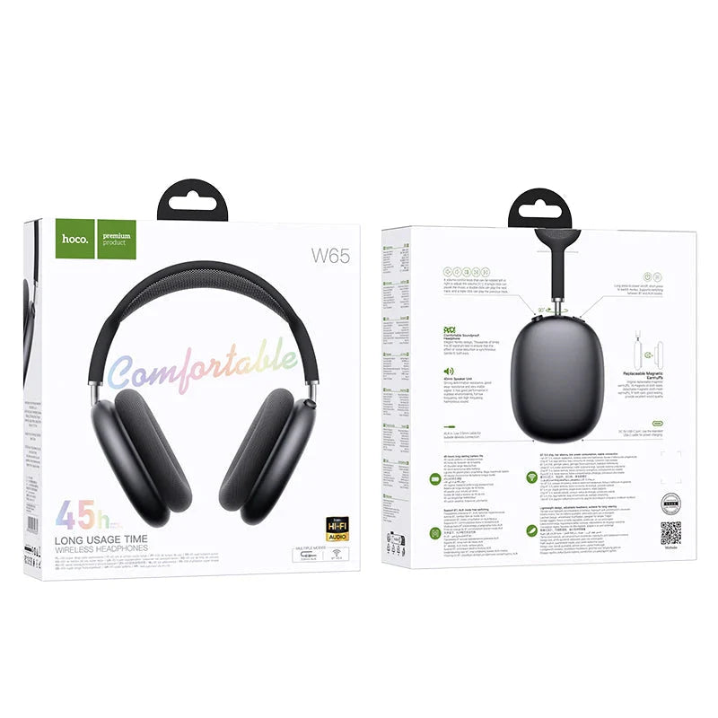 Auriculares Bluetooth HiFi supraaurales NNEOBA negros