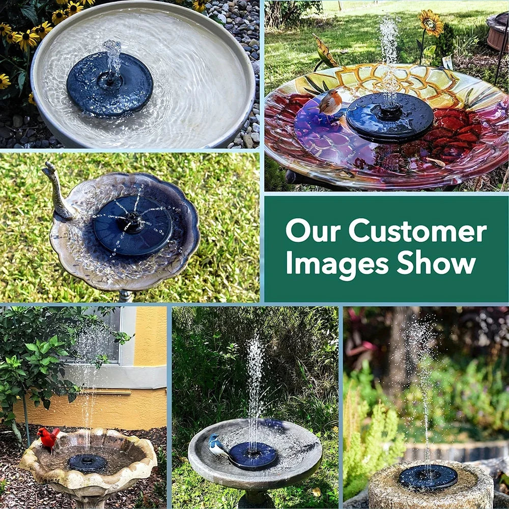 1.4w Solar Bird Bath Fountain Pump for Garden Decor Fish Tanks Ponds Outdoor Water Feature Floating Water Pump Garden decoration