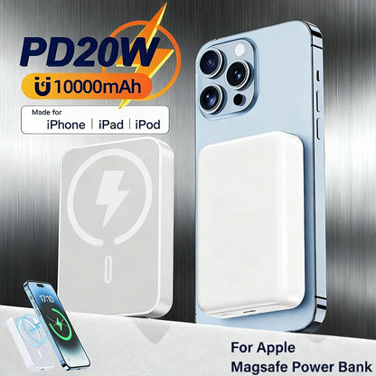 20000mAh Magnetic PowerBank Wireless PD 22.5W Fast Charger For Magsafe Portable Auxiliary Battery For Xiaomi  Iphone 17 16 15 14