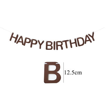 1Set 2.5M Cute Bear Garland Carton Happy Birthday Banners for Kids Bear Themed Birthday Party Decoration Supplies Room Decor