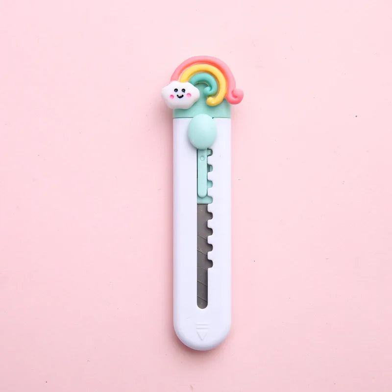 Utility Knife Box Cutter Mini Cute Knife Portable Express Package Removal Knife Student Office Paper Cutting Paper Cutter