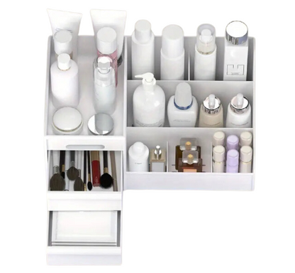 Large Capacity Cosmetic Storage with Drawers Store Brushes, Makeup, Skincare, Perfumes