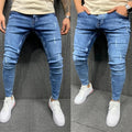 Mens Jeans Denim Distressed S 3xl Elastic Slim Fashion Men'S Pants Fashion Street Style Ripped Skinny Jeans