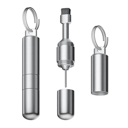 2-in-1 Keychain - Cleaning Brush + SIM Card Removal Pin Mobile Phone Card Pick-up Pin, Earphone Cleaning Pen For iPhone Airpods