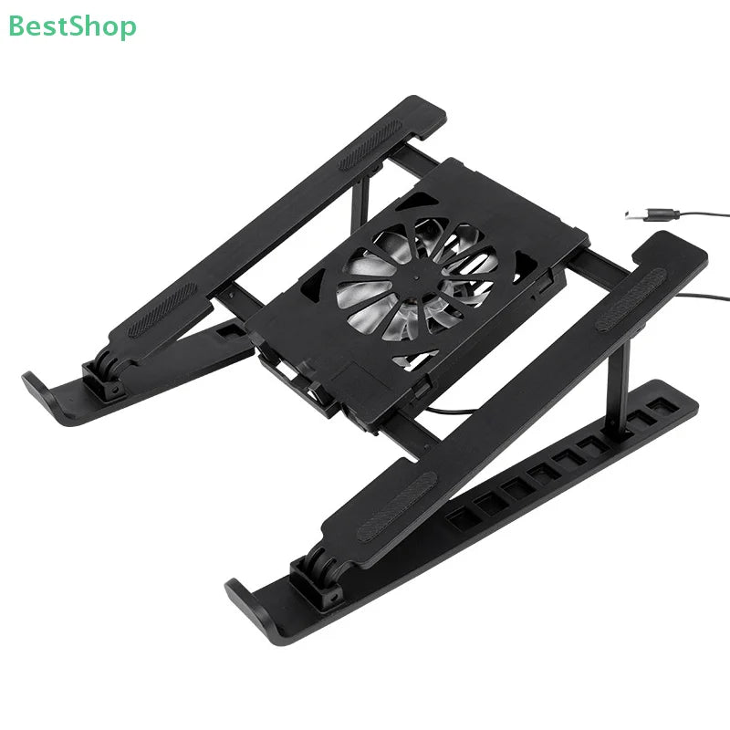 〔Rebecca〕Portable Notebook Radiator Bracket Heighten Rack With 1 Cooling Fans