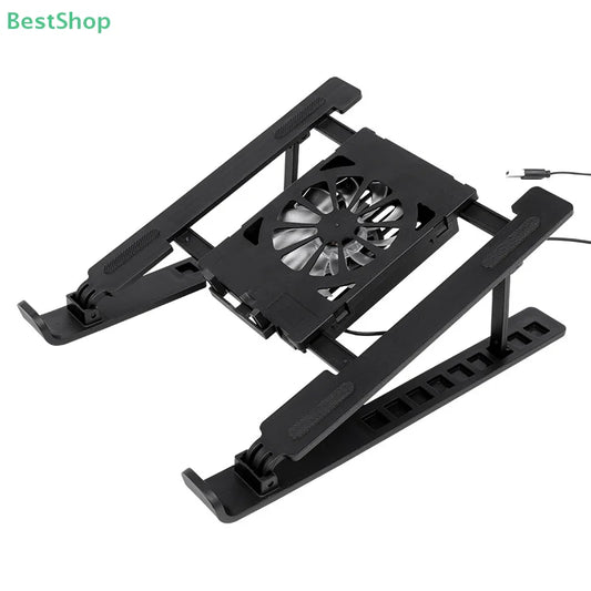 〔Rebecca〕Portable Notebook Radiator Bracket Heighten Rack With 1 Cooling Fans