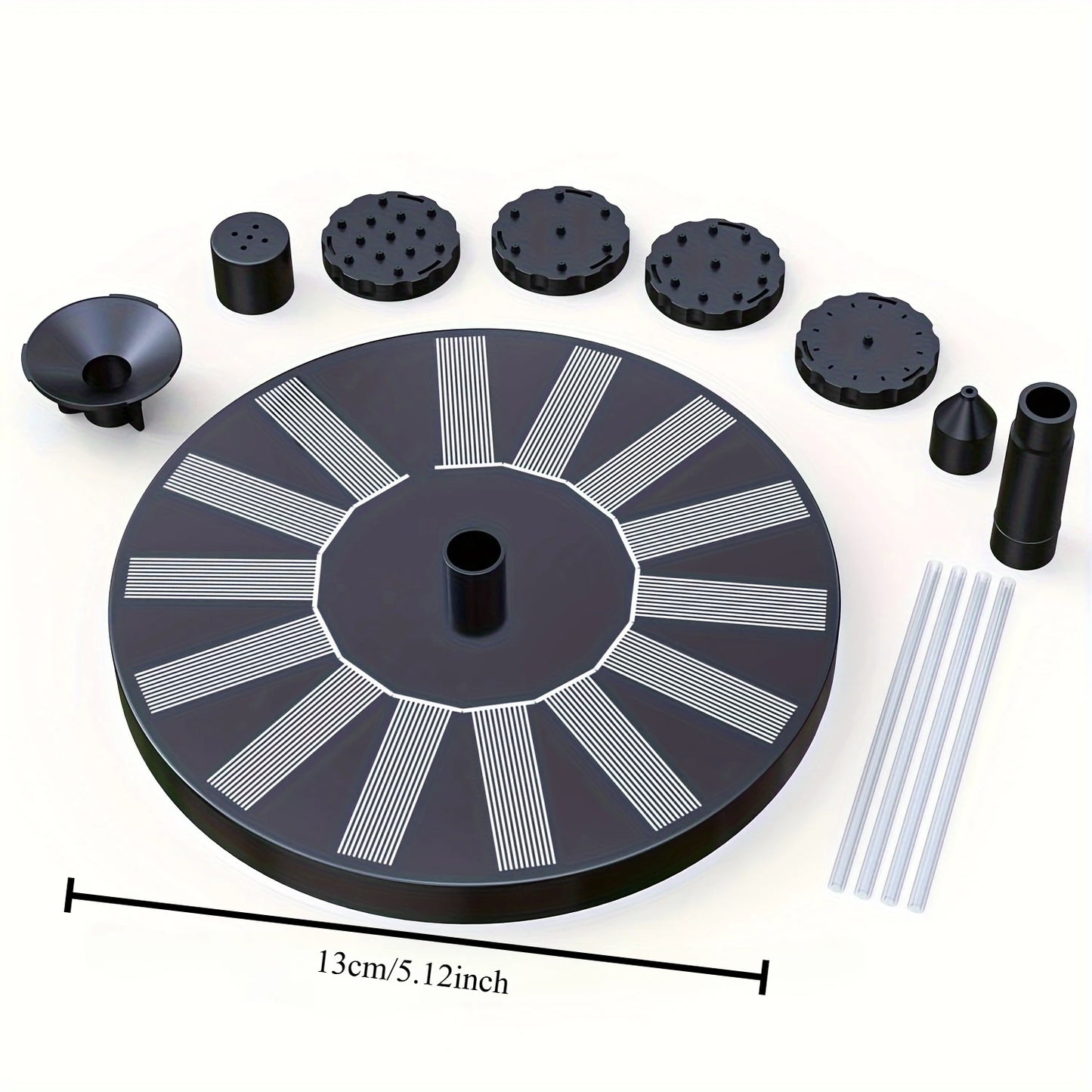 1.4w Solar Bird Bath Fountain Pump, for Garden Decor, Fish Tanks, Ponds & Oxygenation, Outdoor Water Feature,Floating Water Pump