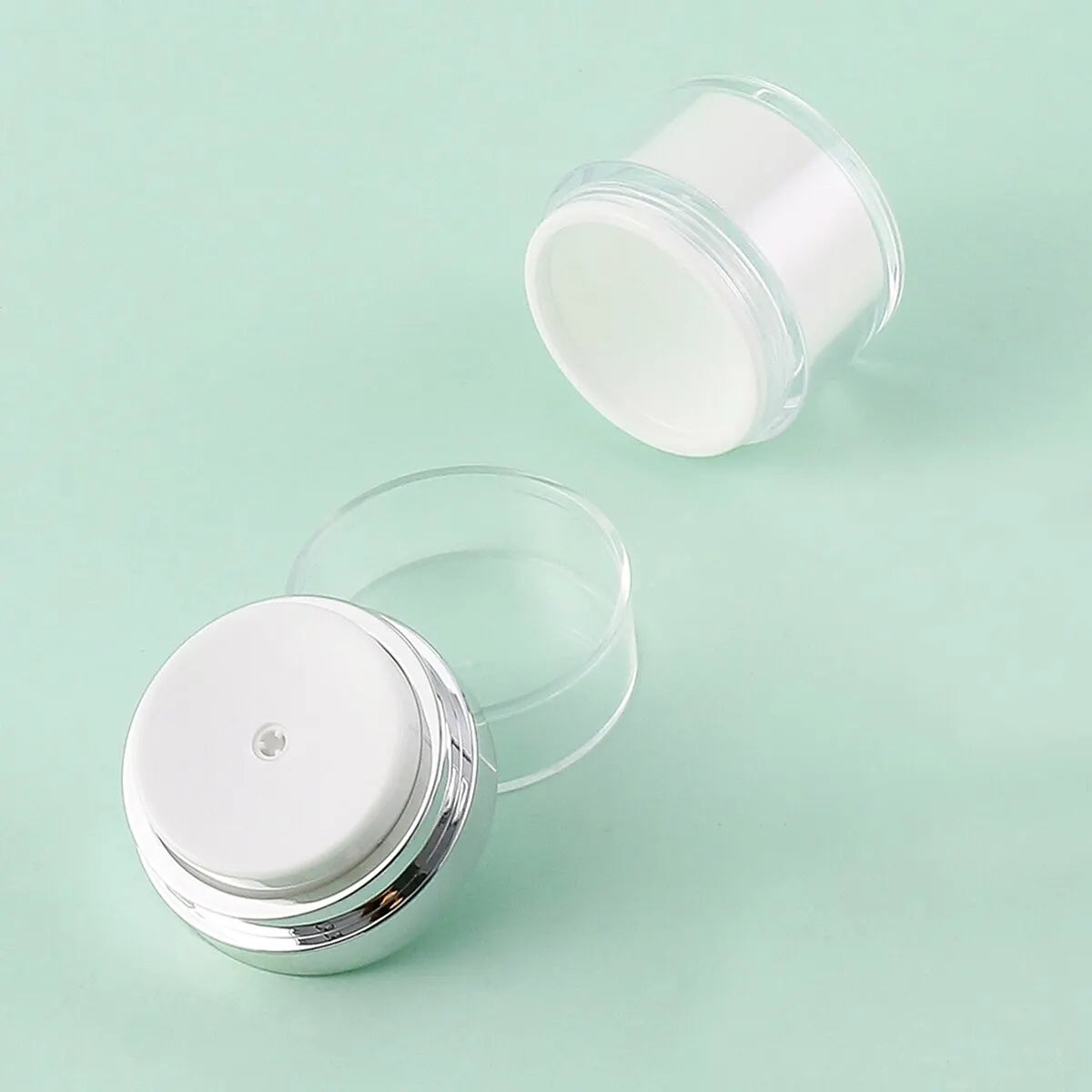 15/30/50ml Air Pump Moisturizer Jar Container Empty Cream Subpackage Vacuum Bottle for Skincare Face Makeup Lotion Creams