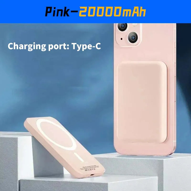 20000mAh Magnetic PowerBank Wireless PD 22.5W Fast Charger For Magsafe Portable Auxiliary Battery For Xiaomi  Iphone 17 16 15 14