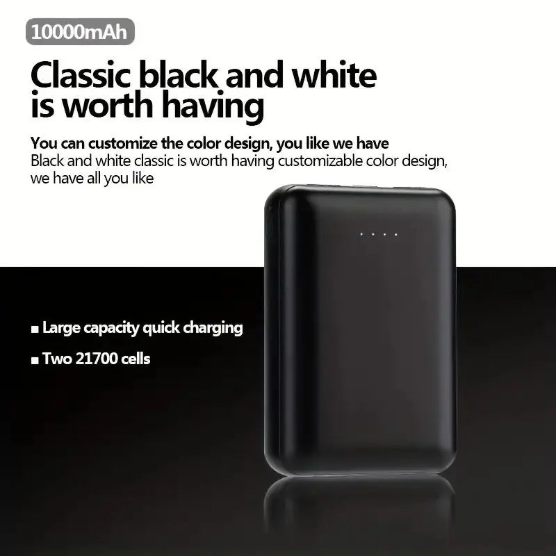 10000mAh Power Bank Portable Spare Battery Fast Charging Power banks External Battery Pack For iPhone Xiaomi 14 and Samung