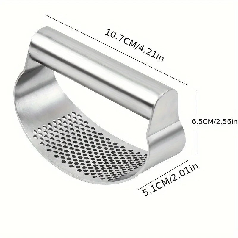 1 Piece Upgrade Stainless Steel Garlic Press, Manual Garlic Ginger Rocker Arm Crusher, Garlic Chopping Tool, Kitchen Small Tool