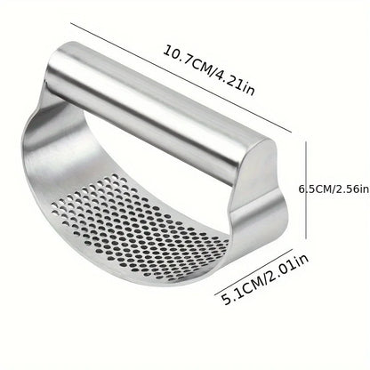 1 Piece Upgrade Stainless Steel Garlic Press, Manual Garlic Ginger Rocker Arm Crusher, Garlic Chopping Tool, Kitchen Small Tool