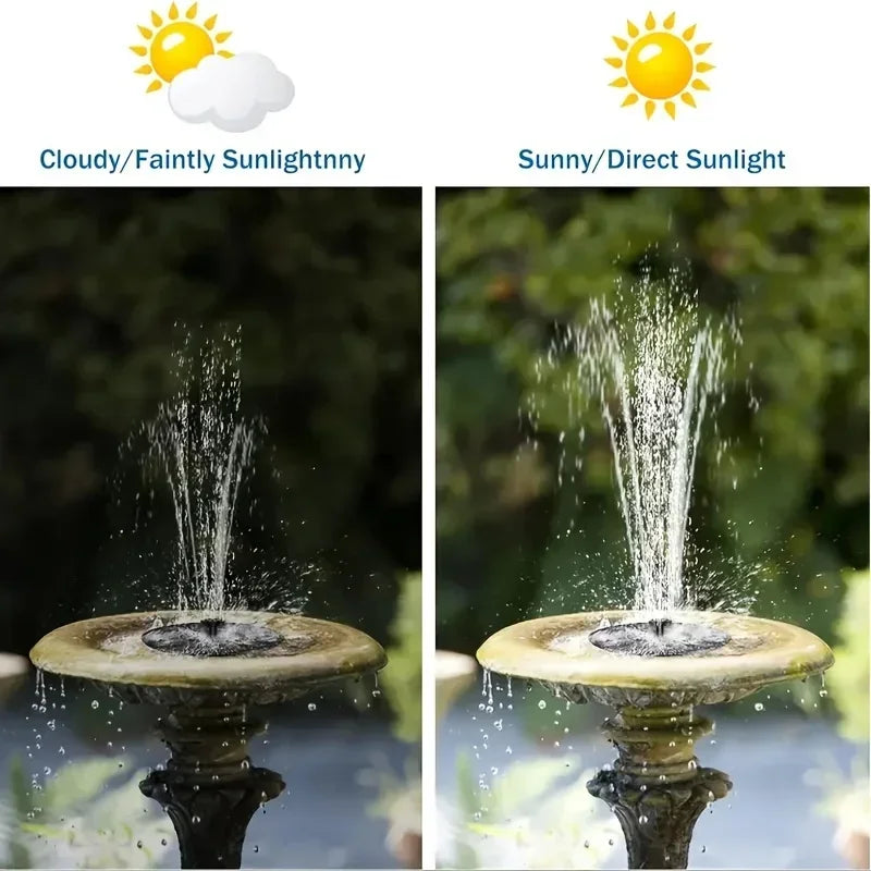 1.4w Solar Bird Bath Fountain Pump, for Garden Decor, Fish Tanks, Ponds & Oxygenation, Outdoor Water Feature,Floating Water Pump