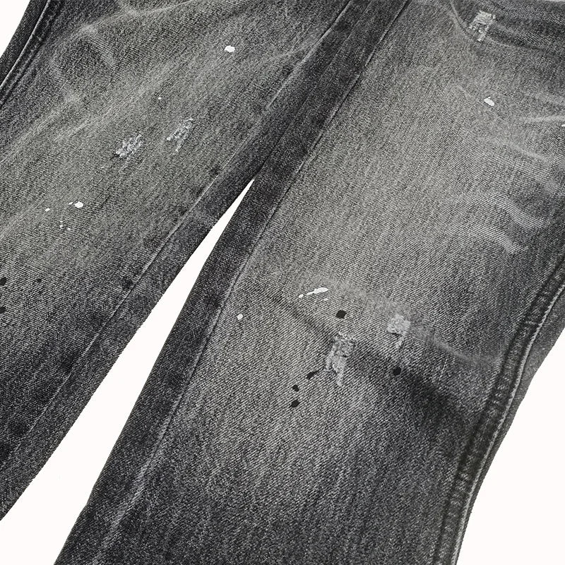 Owen Seak Men’s Jeans Denim Cotton Men Gradient Flared Casual Pants Autumn Designer Luxury Long Trousers