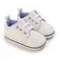 0-18 Months Infant Spring Shoe Newborn Infant Girls and Boys Recreational Baptism Non-Slip Walking Shoe White Soft-soled Sneaker