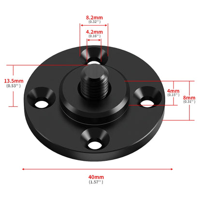 17/25mm Ball Head Mount 1/4" 3/8" M6 Thread Screw Nut Adapter Tripod Bracket Cameras Flash Fixing Wall Holder Clamping Mount