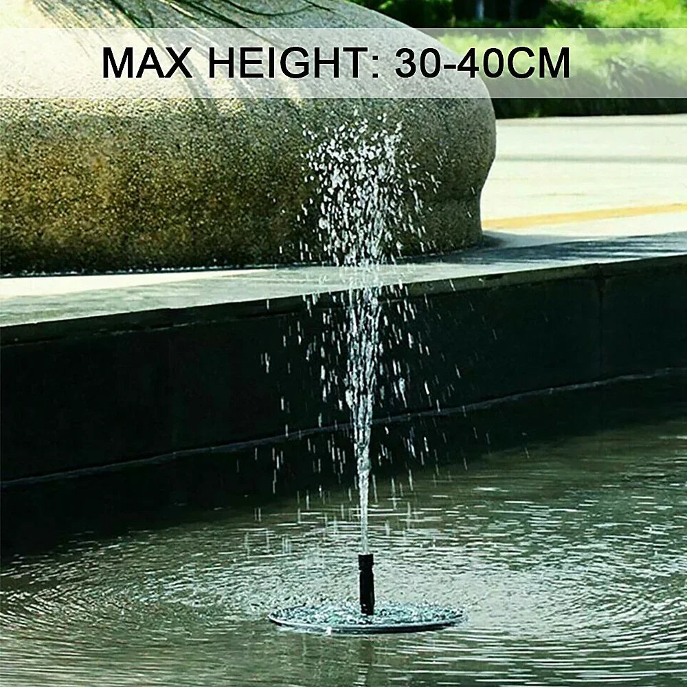 13cm Solar Fountain Pump Floating Solar Panel Bird Baths Water Fountain with 6 Nozzles for Garden Outdoor Water Pool Pond Decor