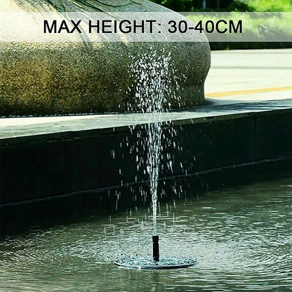 13cm Solar Fountain Pump Floating Solar Panel Bird Baths Water Fountain with 6 Nozzles for Garden Outdoor Water Pool Pond Decor