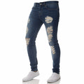 Mens Jeans Brands Straight Stretch Slim Jean Homme Pantalones Hombre Casual Pants Denim Trousers Baggy Jeans Black Blue