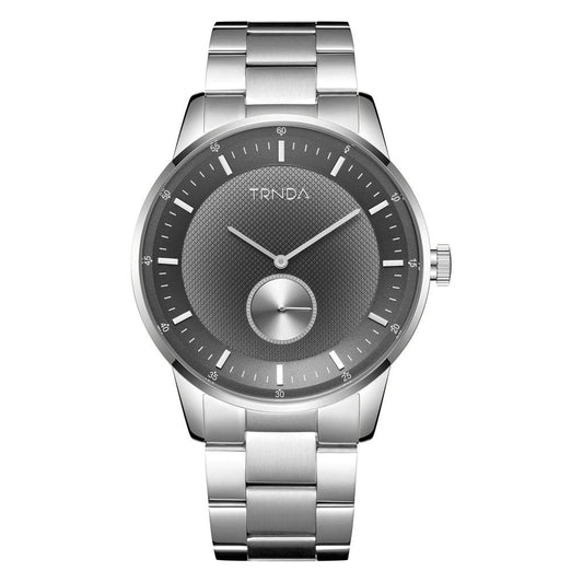Trnda Men's Stainless Steel Watch, Gradient Light Gray Dial | Trn-4325