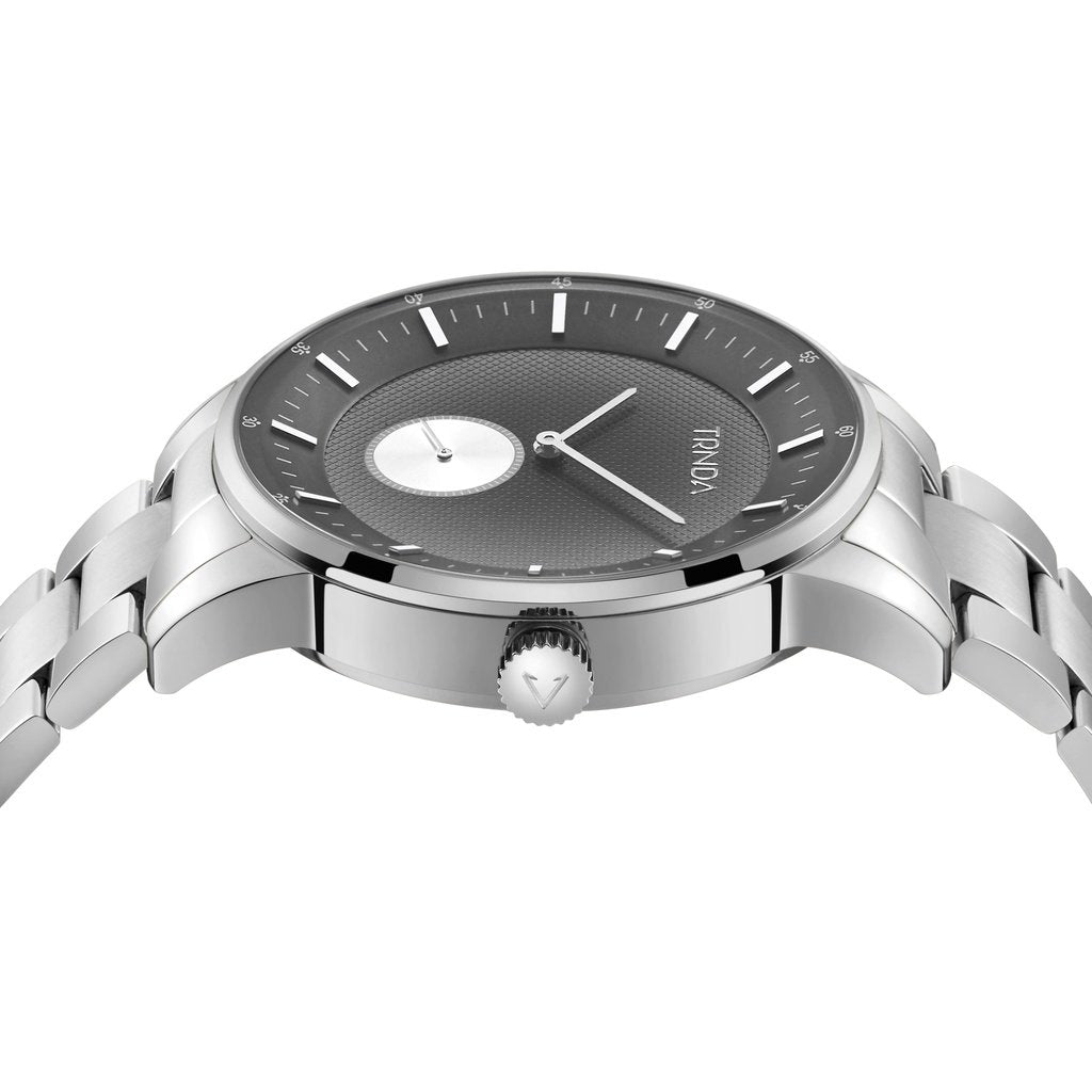 Reloj Trnda de acero inoxidable para hombre, esfera gris claro degradado | Trn-4325