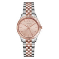 Reloj Trnda de acero inoxidable para mujer, esfera plateada y oro rosa | Trnda 32 mm
