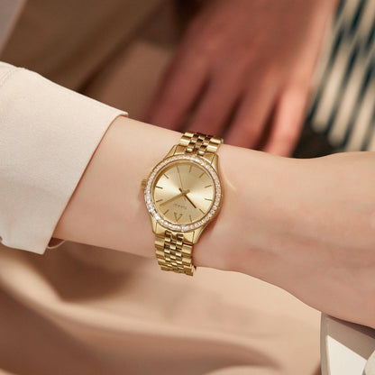 Trnda Women's Gold Stainless Steel Watch, Gold Dial | Trn-W32g