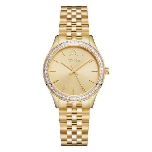 Trnda Women's Gold Stainless Steel Watch, Gold Dial | Trn-W32g