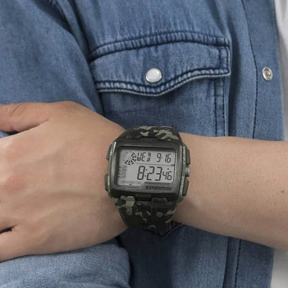 Timex Men's Black Resin Digital Watch, Indiglo | Tw5m18200