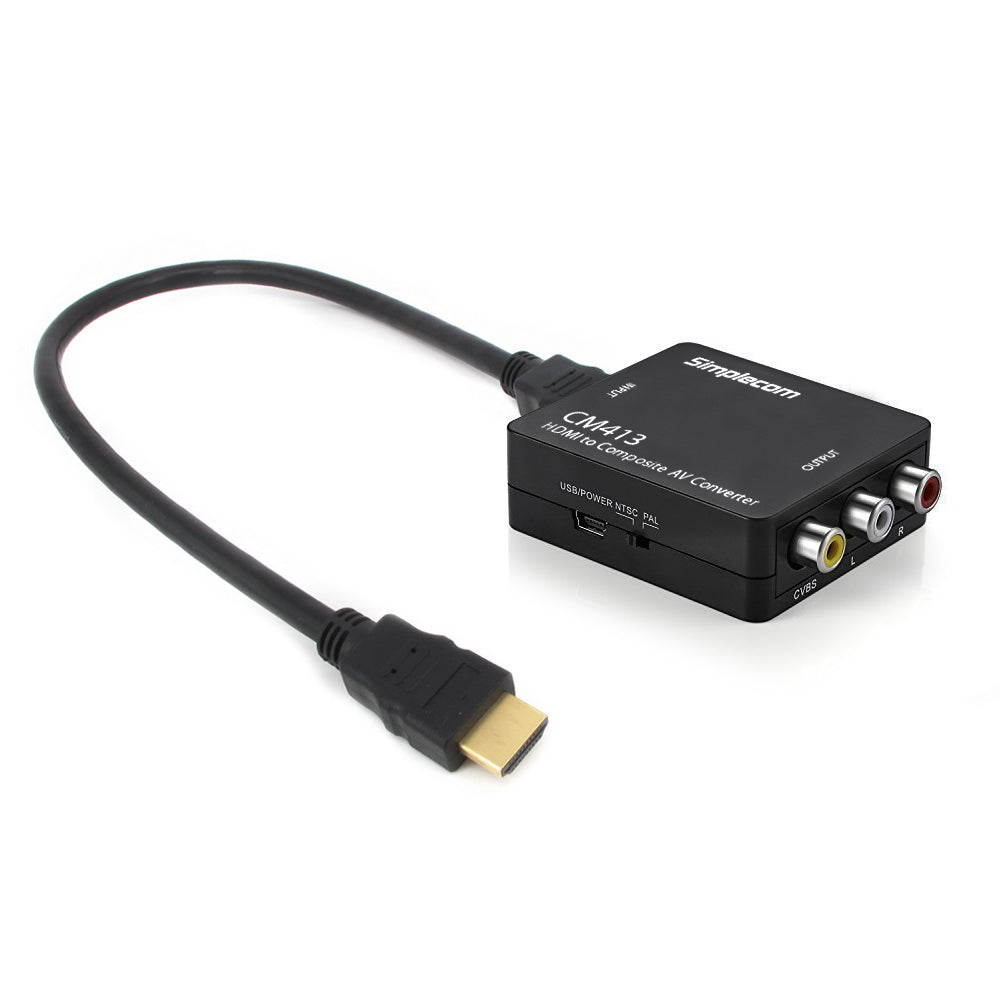 NNEDSZ CM413 HDMI to Composite AV CVBS 3RCA Video Converter 1080p Downscaling