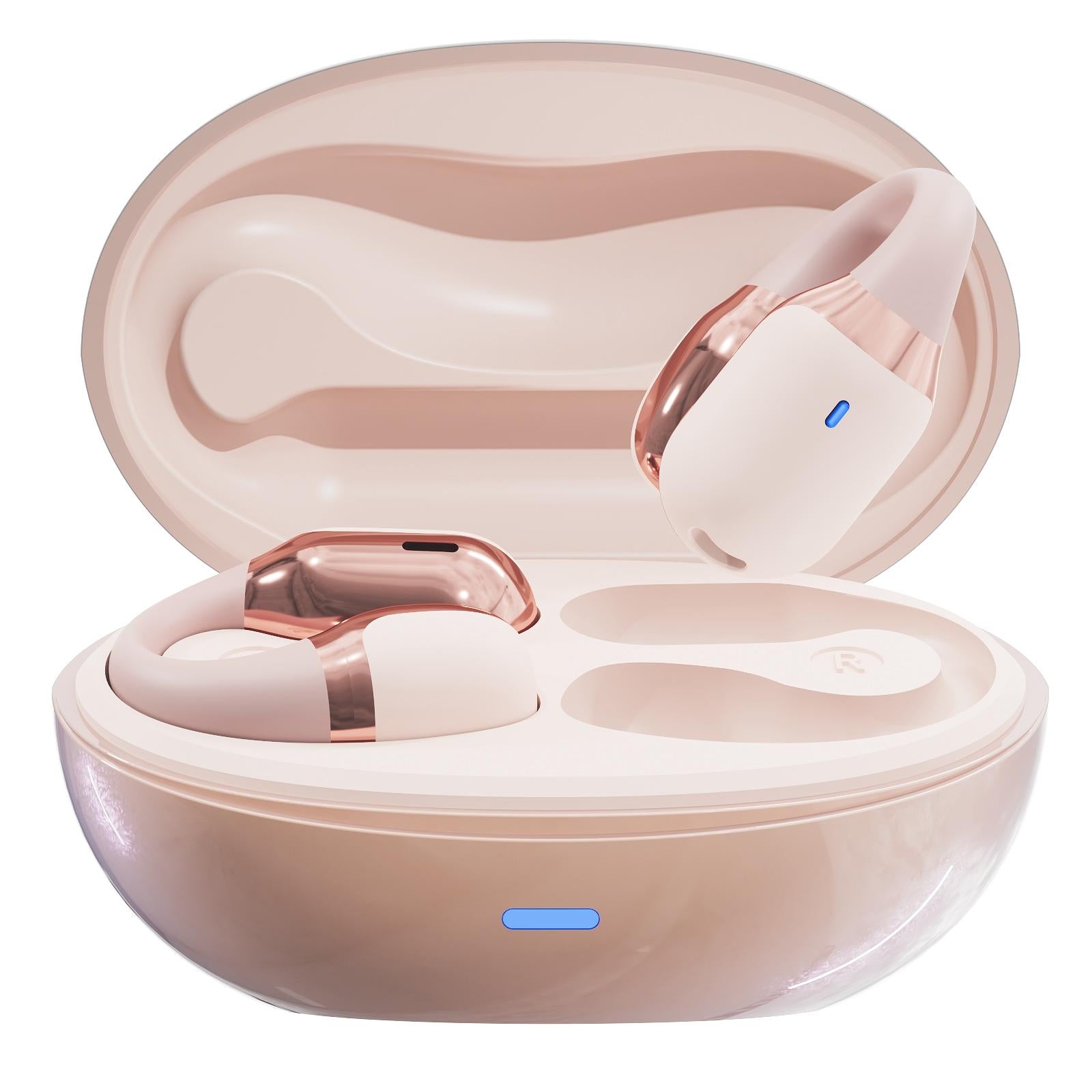 Auriculares deportivos inalámbricos Bluetooth NNEDSZ con conducción aérea - F16 TWS - Rosa