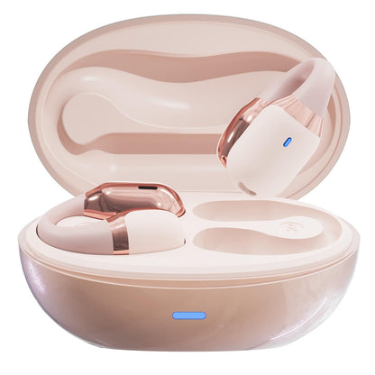 NNEDSZ Wireless Sports Bluetooth Earphones With Air Conduction - F16 Tws - Pink