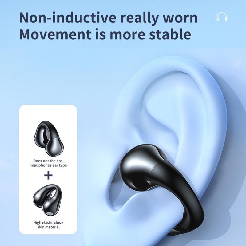 Auriculares Bluetooth con pantalla digital inteligente NNEDSZ y diseño de cápsula transparente