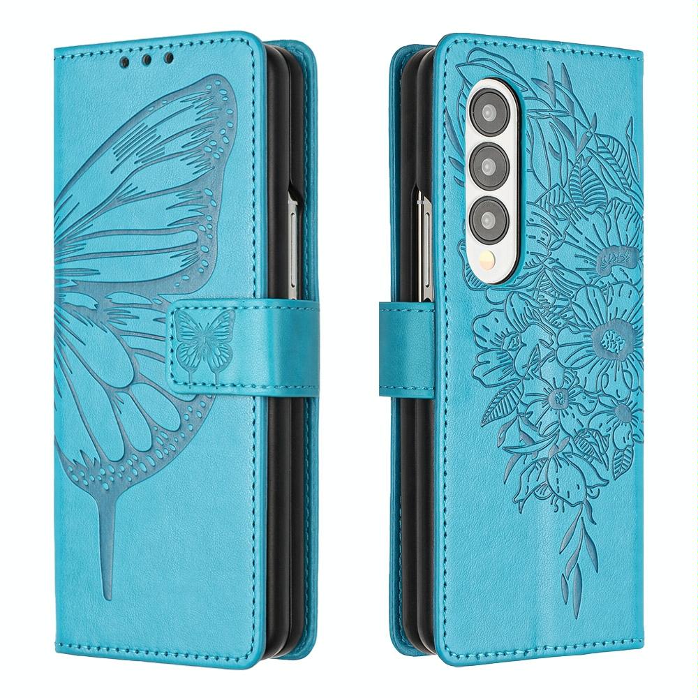 Funda para teléfono NNEDSZ de piel con relieve de mariposa - Morado claro
