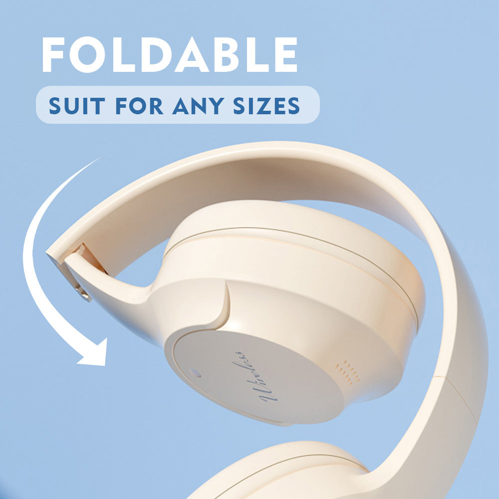 Auriculares inalámbricos Bluetooth NNEDSZ negros con graves de alta fidelidad, diseño plegable y ranura para tarjetas 