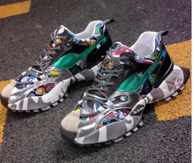 Nuevas zapatillas de deporte coloridas y de moda de otoño para hombre